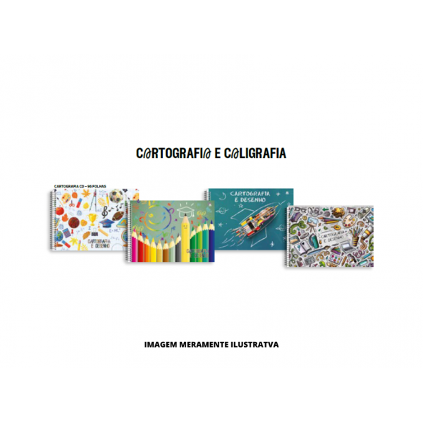 CADERNO - ANIMATIVA - CARTOGRAFIA 1/1 ESP CD 96F NEUTRO